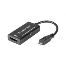 Laidas MHL micro USB - HDMI (K-L) su maitinimu 11pin 0.2m Cabletech